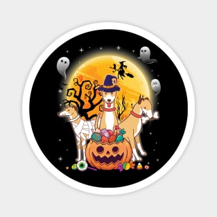 Whippets Dog Mummy Witch Moon Ghosts Happy Halloween Thanksgiving Merry Christmas Day Magnet